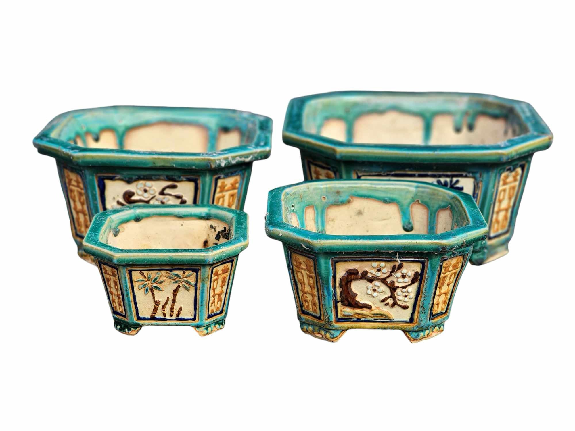 Bonsai Pots Glazed Square Large
