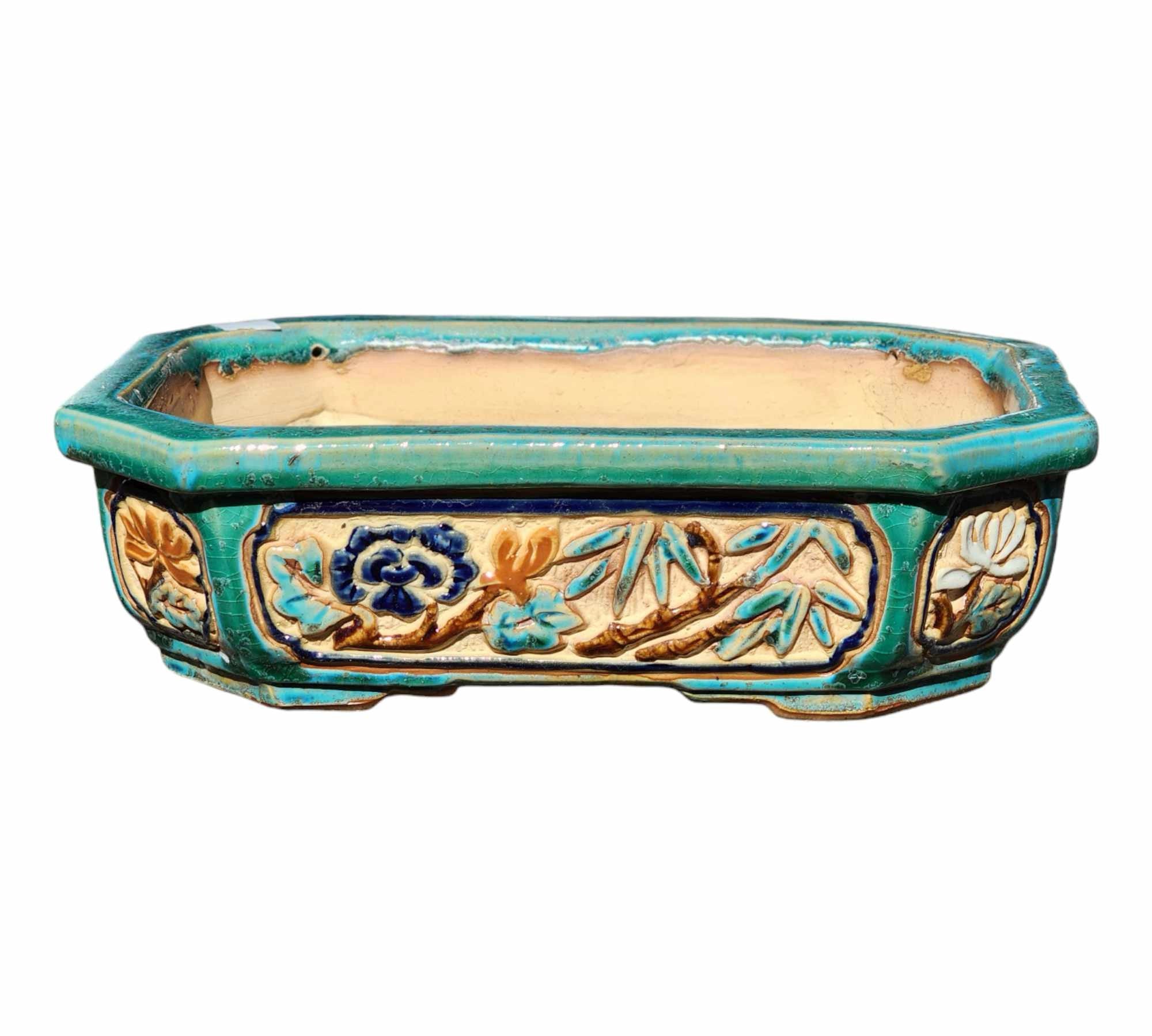 Bonsai Pots Glazed Rectangular Large