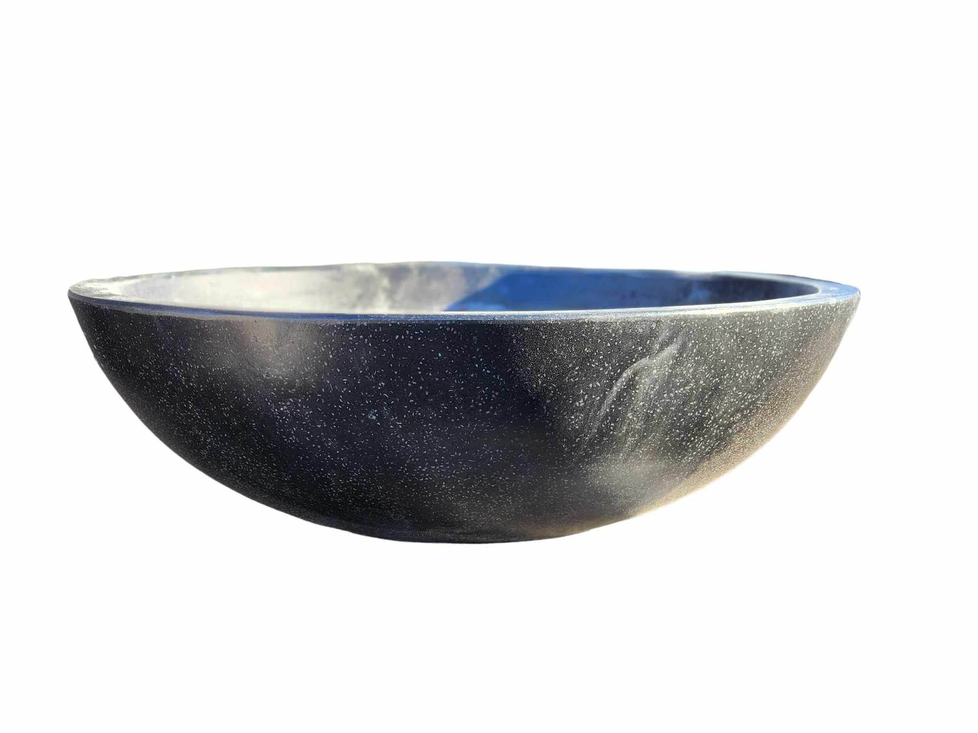 Terrazzo Low Bowl Black Large