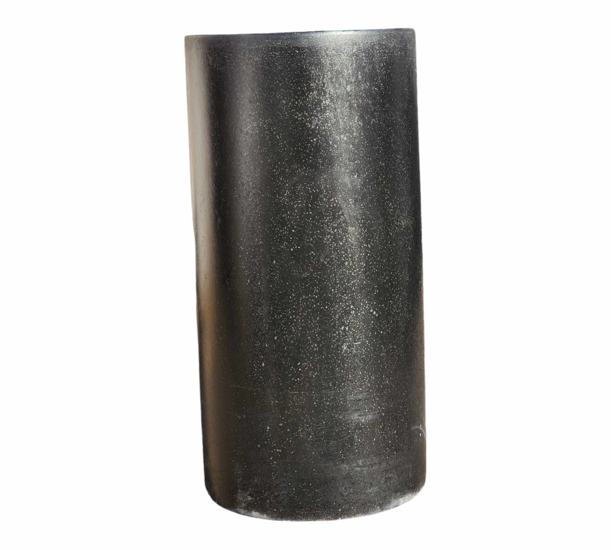 Terrazzo Tall Cylinder Black/Grey H70cm
