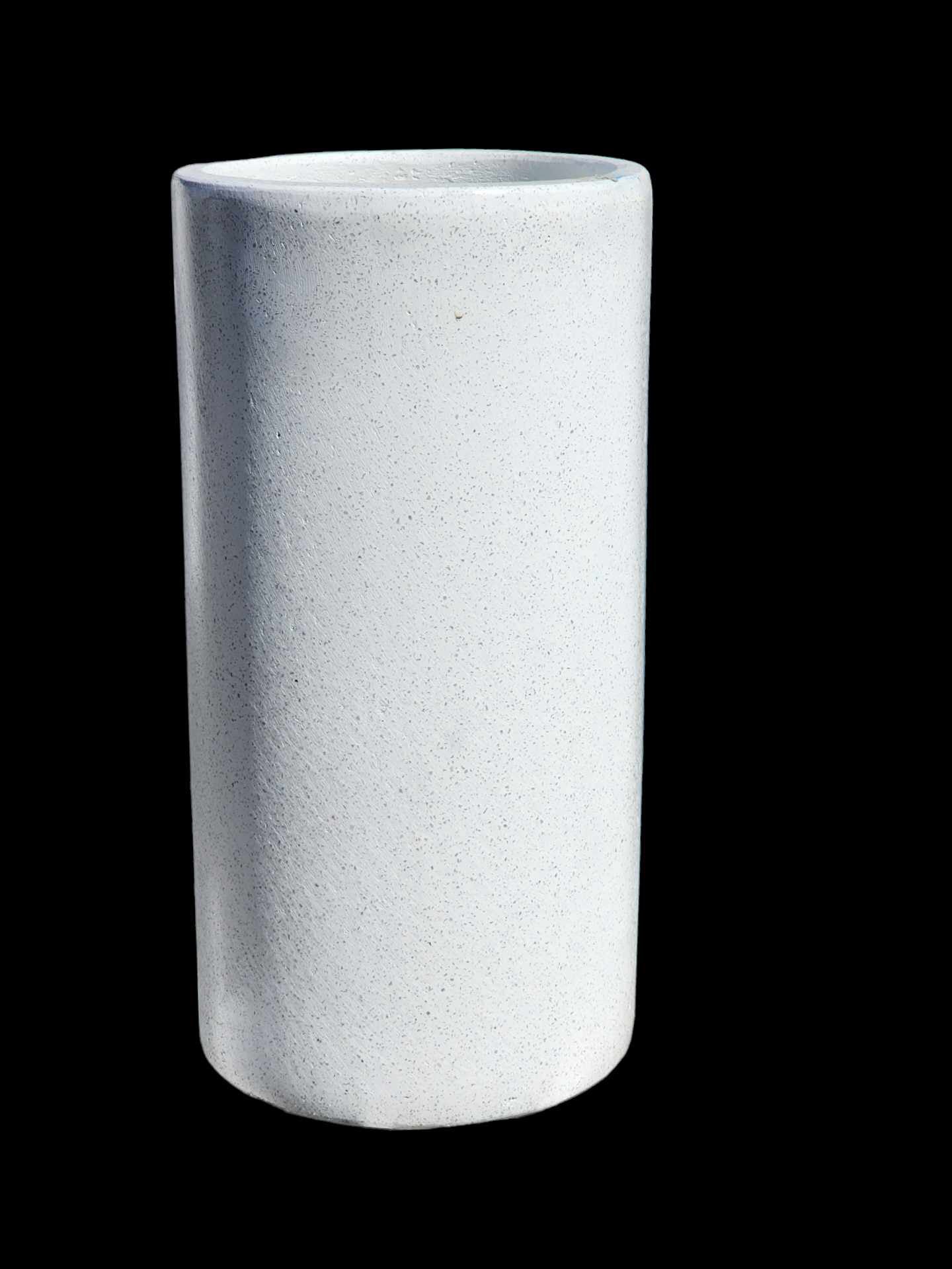 Cement Tall Cylinder White Medium