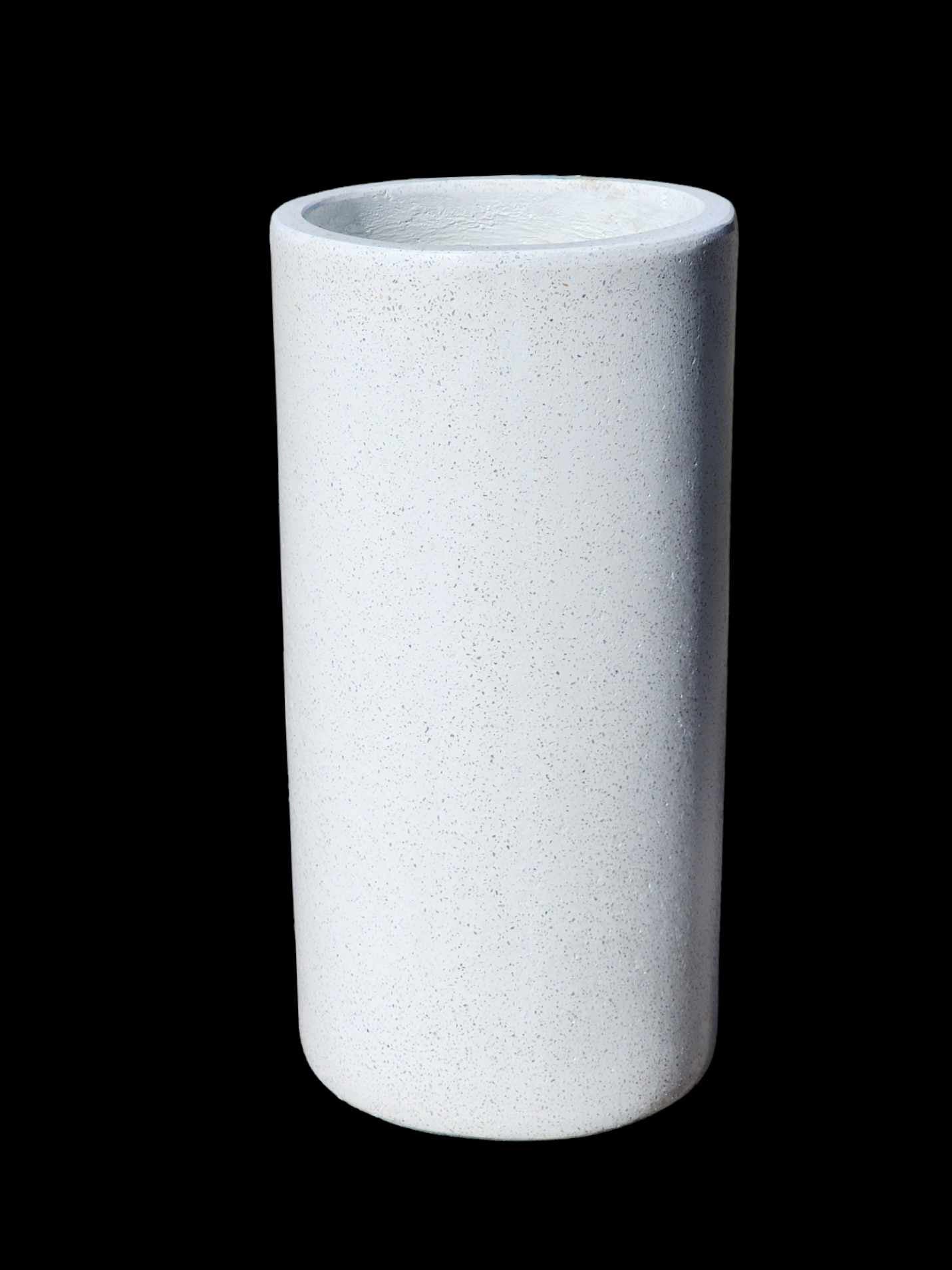 Cement Tall Cylinder White Small