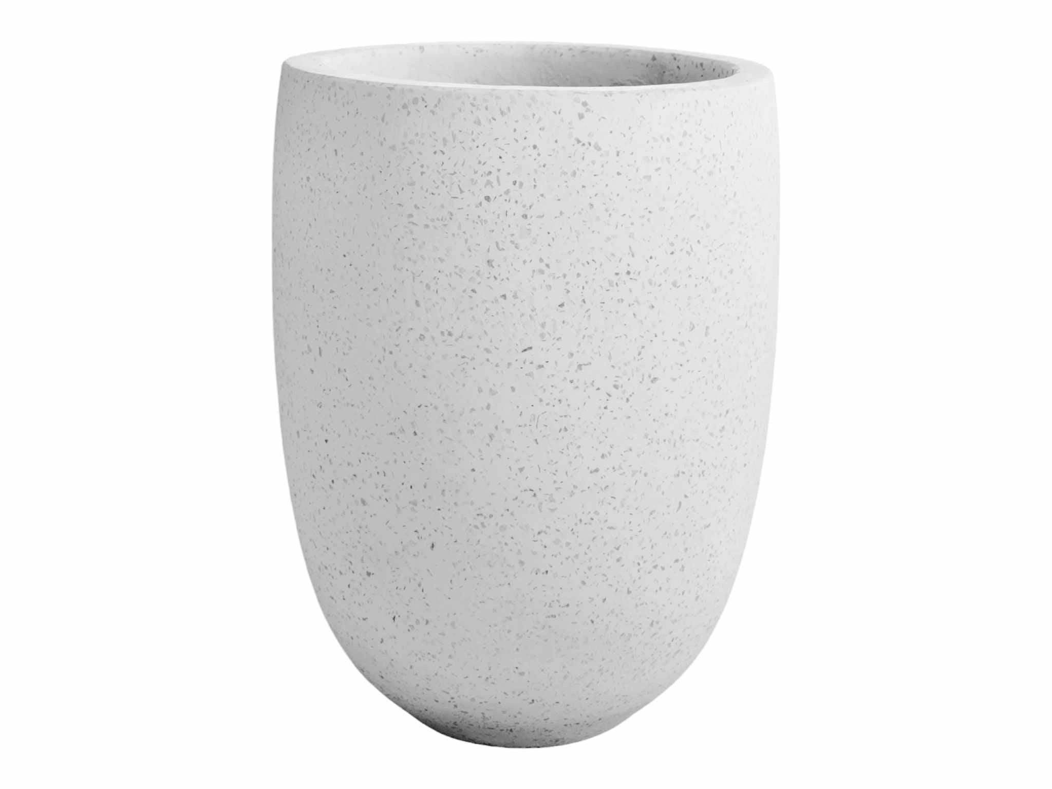 Terrazzo Tall Egg Med White