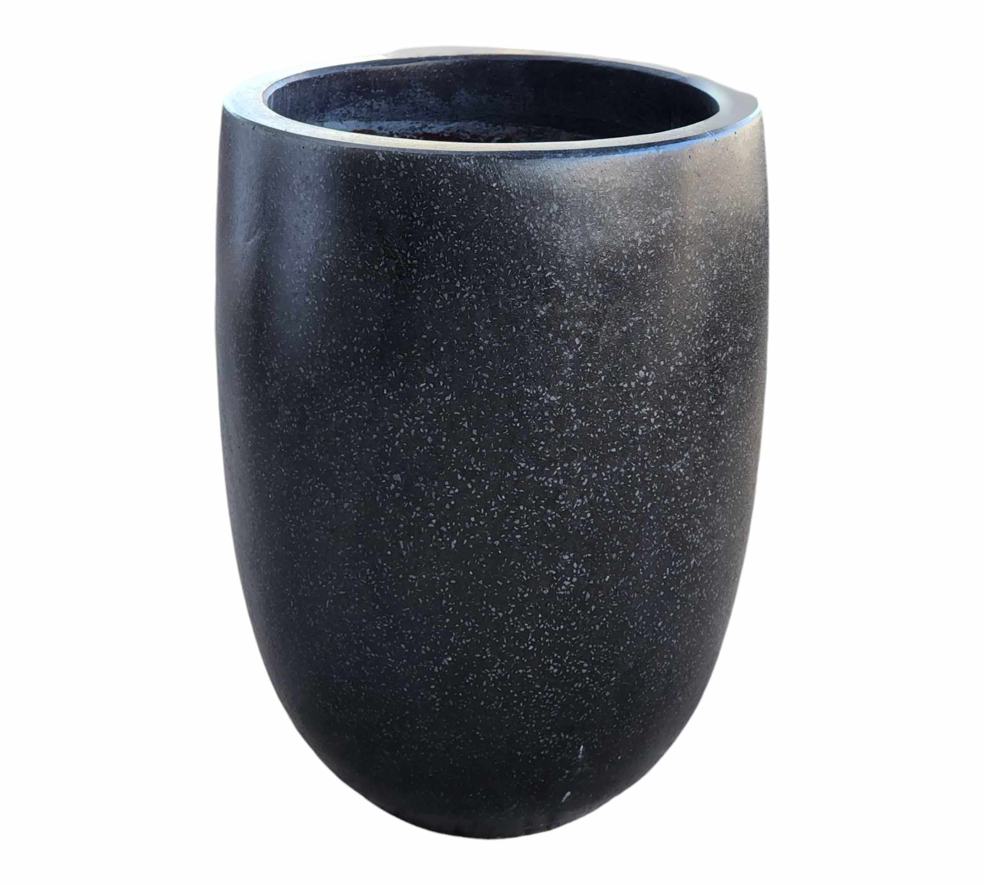 Terrazzo Tall Egg Small Black
