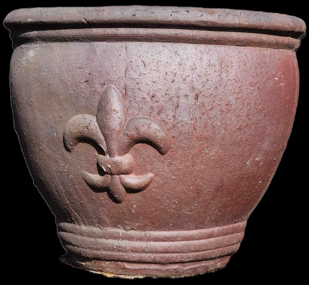 Old stone Fleur De Lis Large