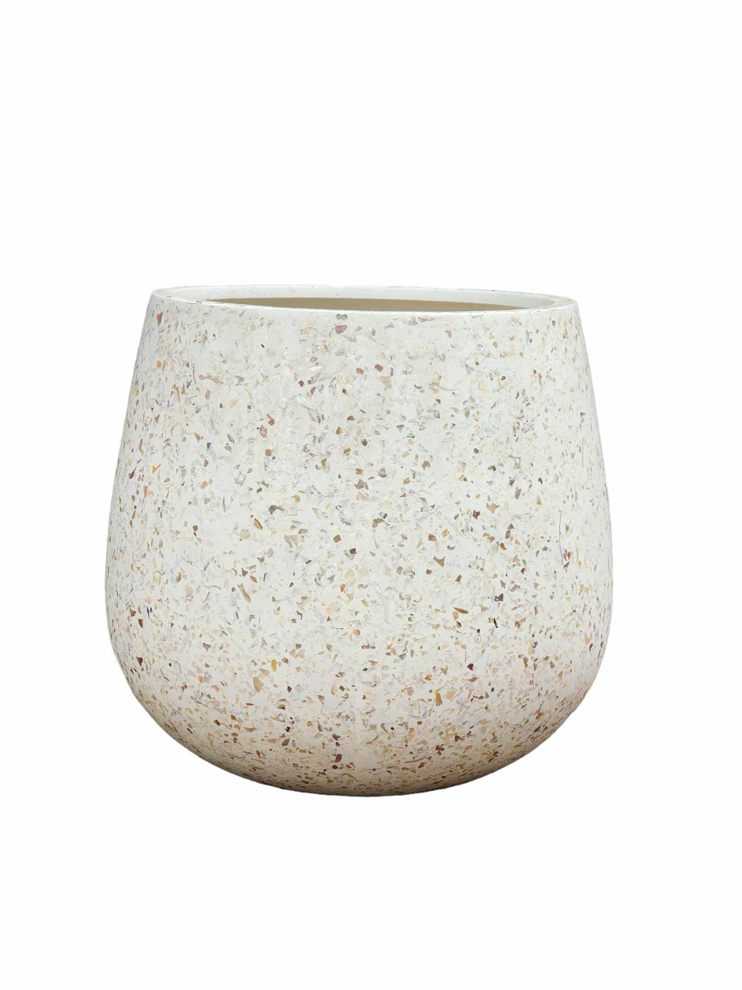 Fiber Seashell Pot Beige