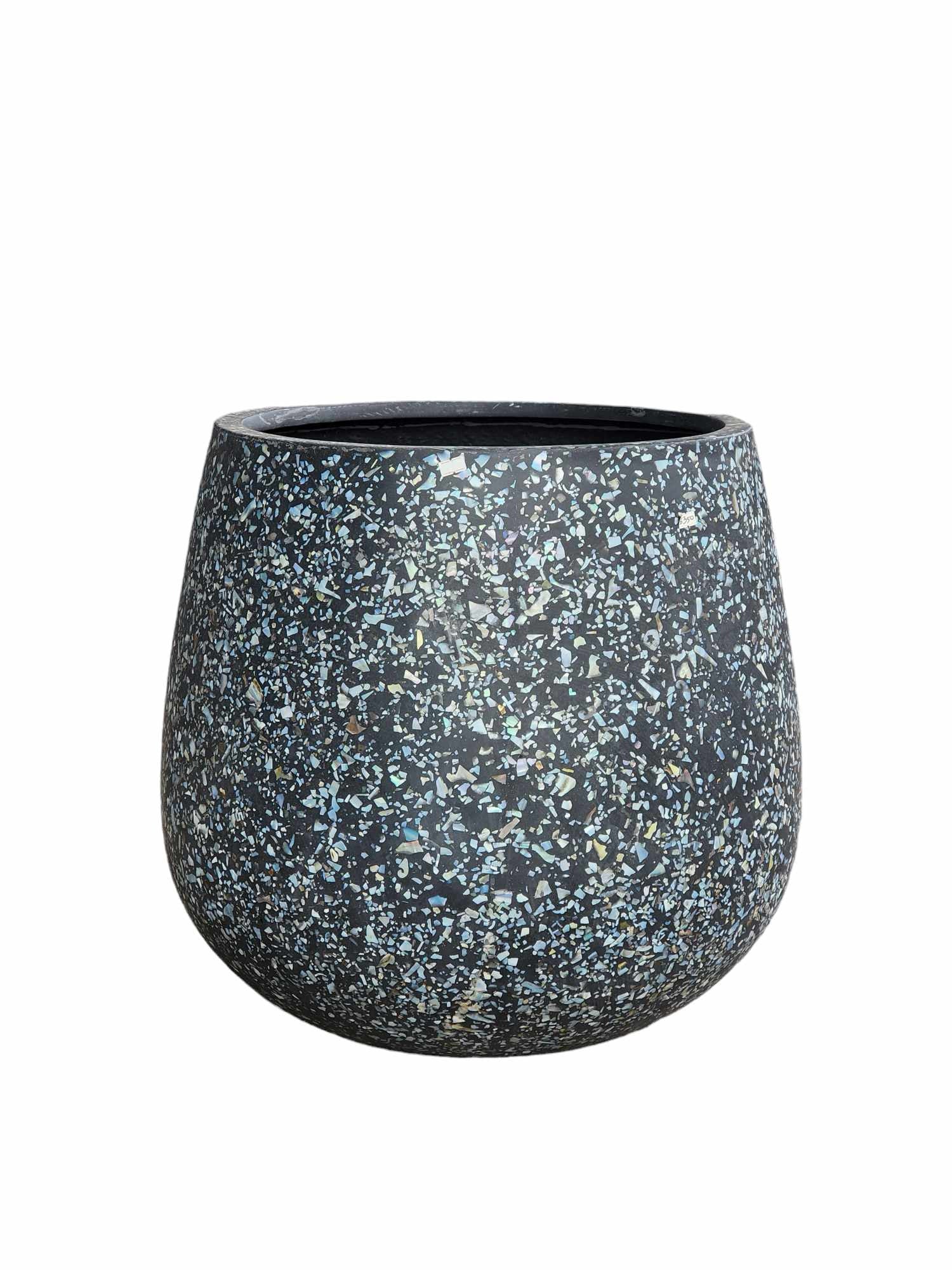 Fiber Seashell Pot Grey