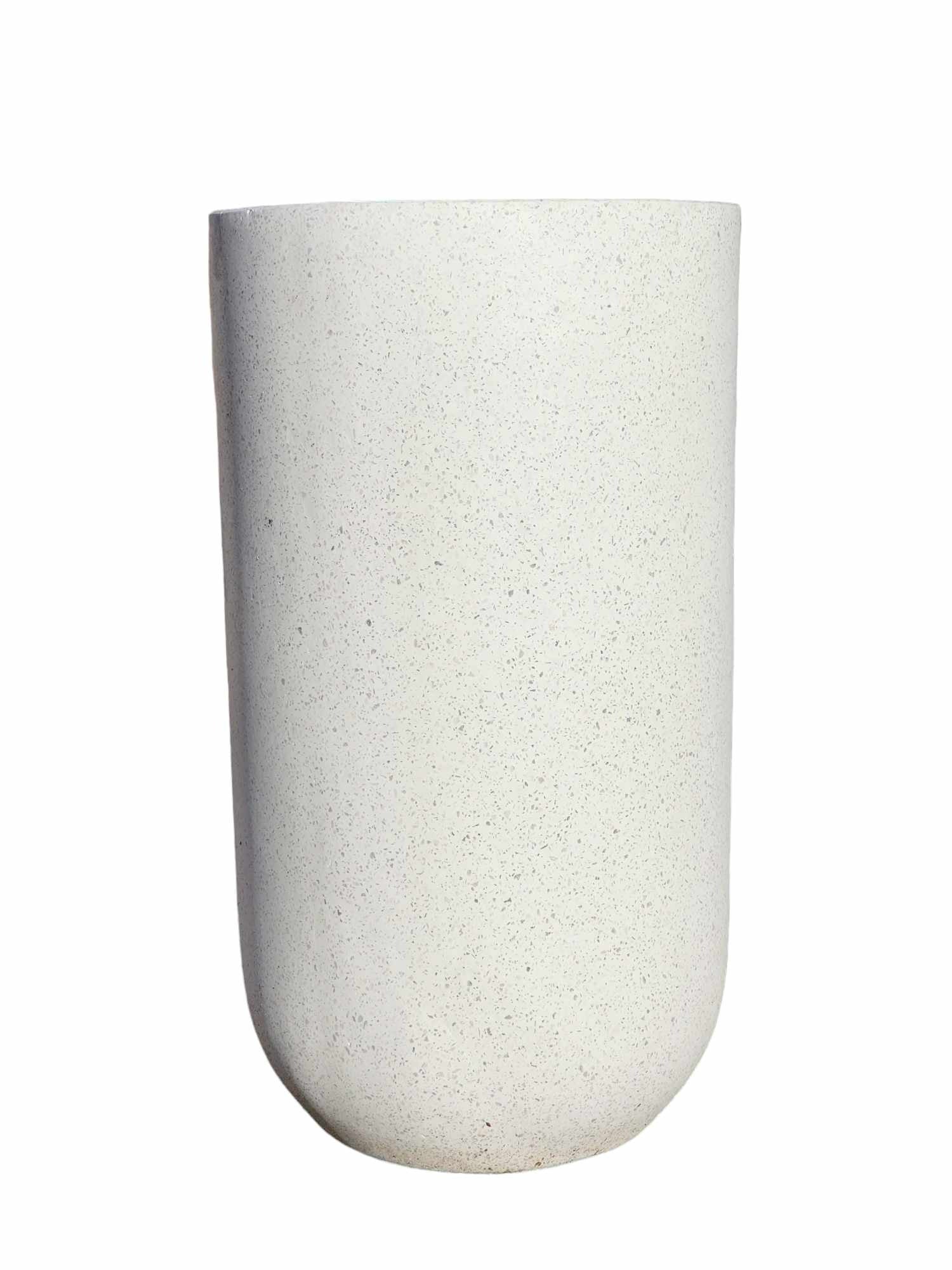 Terrazzo Cone Cylinder White